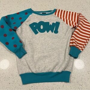 20% off $40+!Unique POW! Polka Dot Stripe Manga Anime Knit Letters Sweatshirt 10